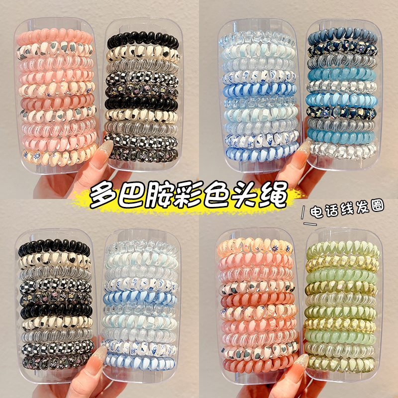 电话线发圈女儿童头绳2025新款
