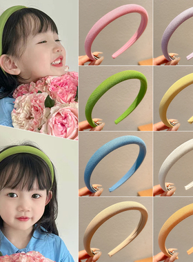 2025新款彩色头窟发箍女儿童宝宝头饰不勒头发卡洗脸防滑头箍发捆