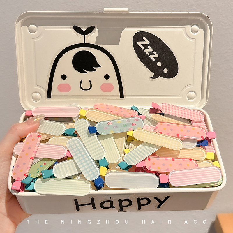 洗脸化妆专用多巴胺彩色无痕发夹