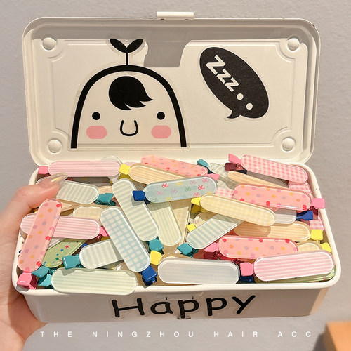 洗脸化妆专用多巴胺彩色无痕发夹