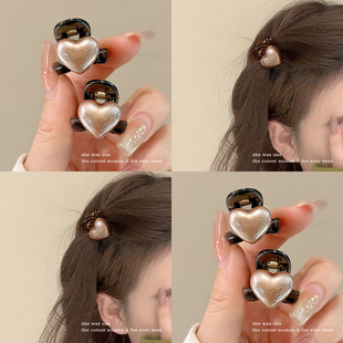 夏季 头发抓夹女小号高级感爱心发夹刘海侧边夹前额碎发夹头饰发卡
