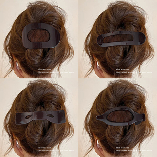 大号鲍鱼抓夹女高级感弧形扁平发夹后脑勺鸭嘴夹盘发头饰一字发卡