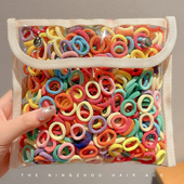 扎头发毛巾发圈头绳女儿童宝宝头饰彩色皮筋不伤发高弹力马尾发绳