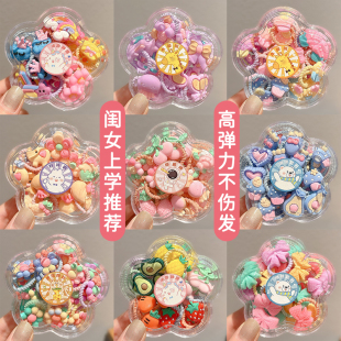 小皮筋高颜值女童头绳高弹力扎头发绳不伤发可爱宝宝头饰拇指发圈