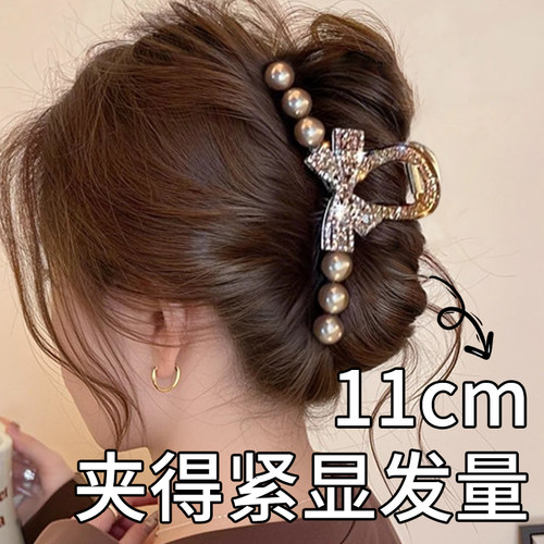 水钻蝴蝶结发夹后脑勺鲨鱼夹发卡