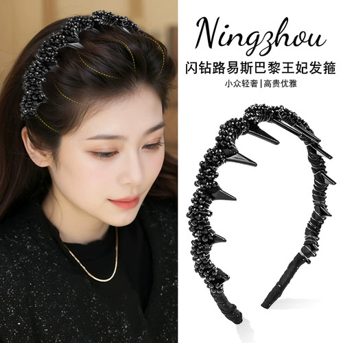 闪钻路易斯巴黎王妃带齿发箍发卡