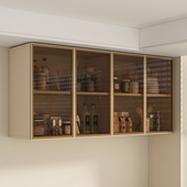 壁挂式 厨房吊柜墙壁柜收纳柜调料柜厨房柜子储物柜玻璃橱柜置物柜