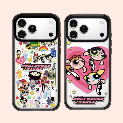 小女警贴纸手机壳适用苹果18promax/17promax新款保护套iphone16/15/plus/pro透明14磁吸Magsafe