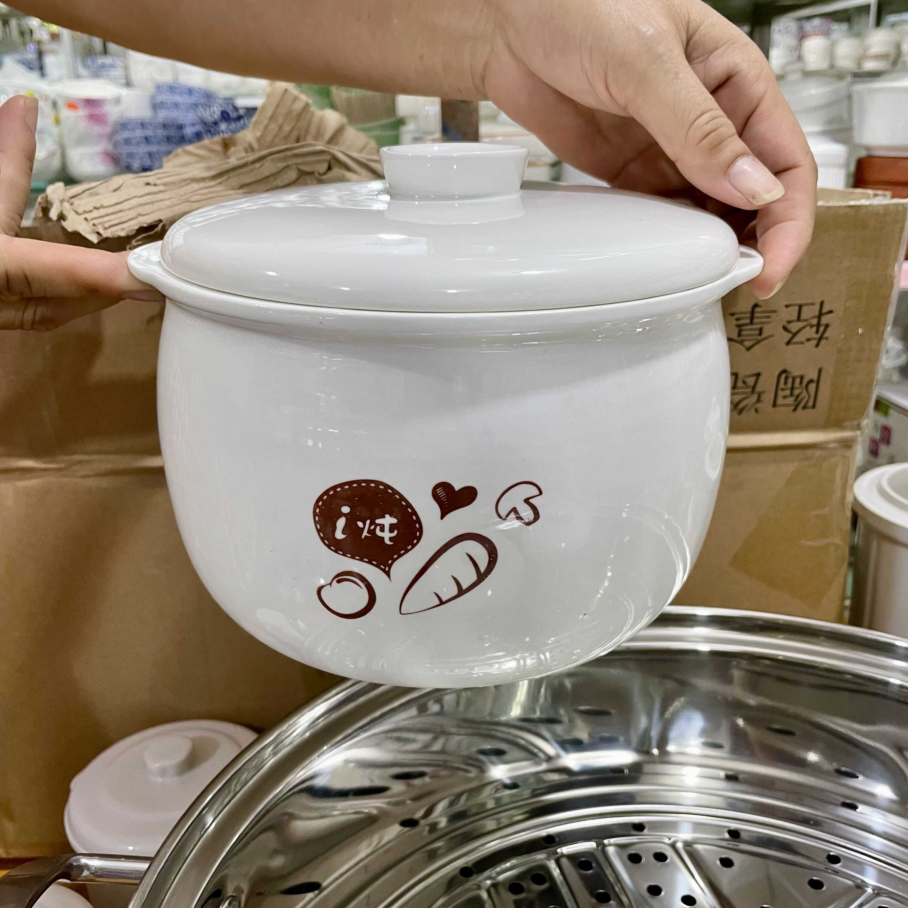 小熊DDZ-125TA/152 电炖盅隔水炖电炖锅配件白瓷内胆盖子2.5升0.5