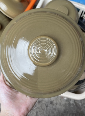 砂锅盖子陶瓷砂锅盖绿色黑色白色煲汤锅盖子土砂锅盖炖锅瓦煲盖子