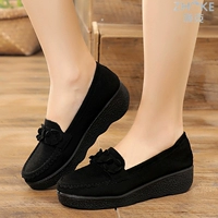 2021 Новые женские шапочки на толстой подошве. Весенняя и осенняя обувь. Старая пекинская тканевая обувь. Удобная рабочая обувь на мягкой подошве. Повседневная женская обувь.