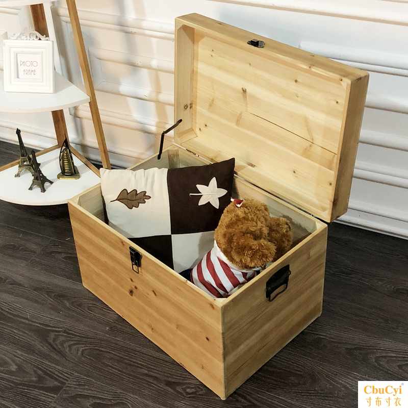 定制大号复古木箱子实木收纳箱木质被子整理箱杂物可锁带盖储物箱|ruв категории получать отделка, семьи, хранения приборов, коробка для хранения, ящик - от Buy2taobao.com для оказания профессиональной услуги покупки агента Taobao