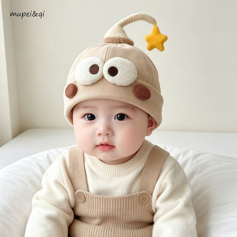 宝宝帽子秋冬季男童女婴幼儿地主帽灯芯绒防风保暖瓜皮帽新款加厚