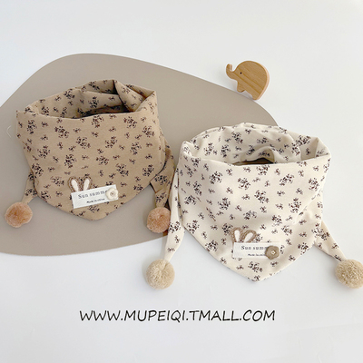 婴儿围巾春秋季韩版可爱兔耳朵