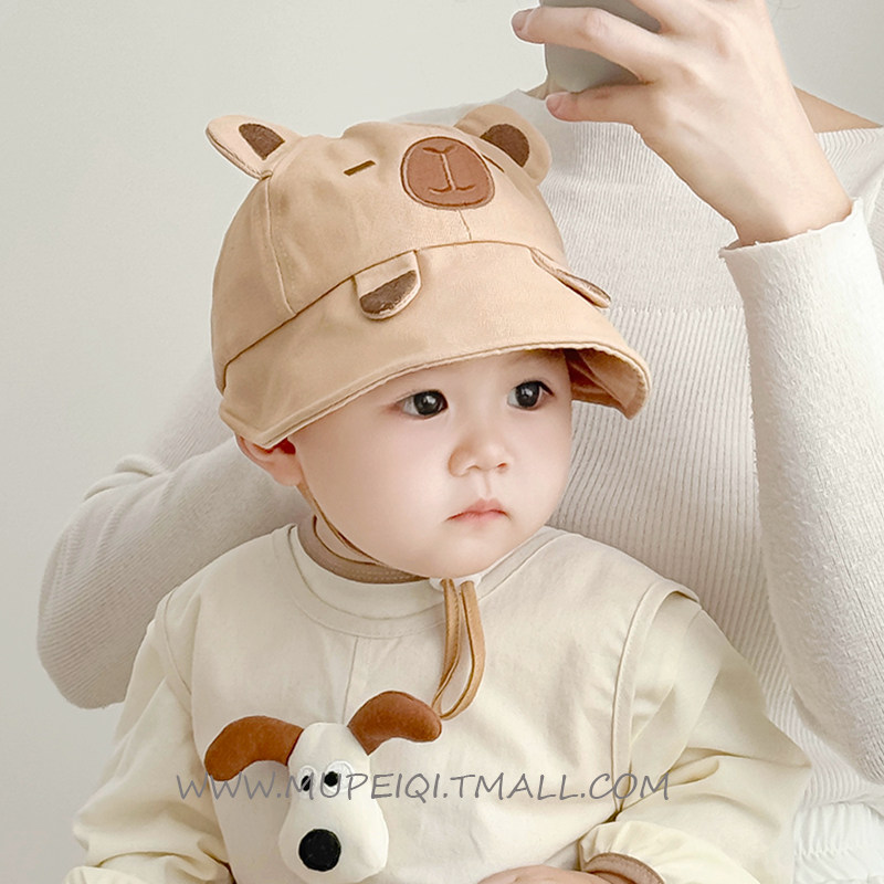 宝宝帽子春秋季超萌防晒卡皮巴拉渔夫帽男童女婴儿遮阳帽夏季盆帽,童装/婴儿装/亲子装,帽子,淘宝优惠券,粉丝福利购,淘宝优惠卷