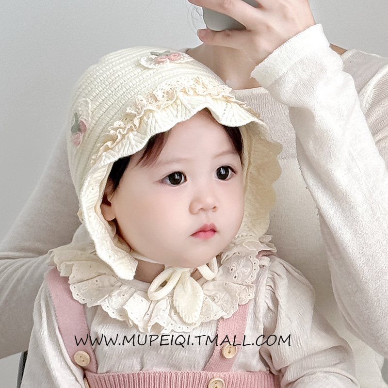 慕佩奇宝宝春秋季护耳帽公主帽