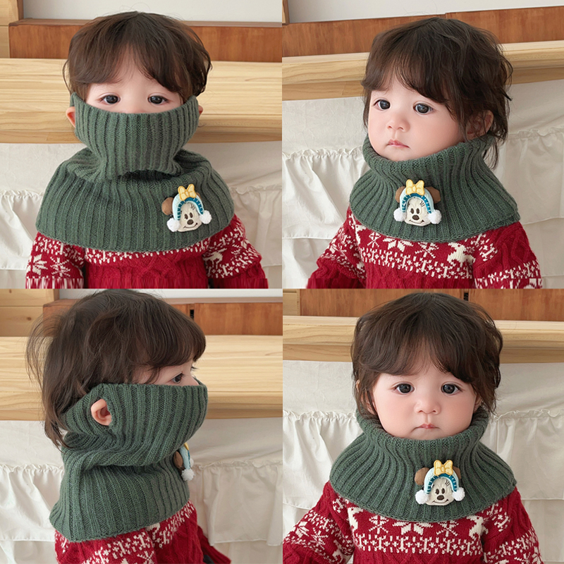 慕佩奇宝宝毛线针织围脖保暖