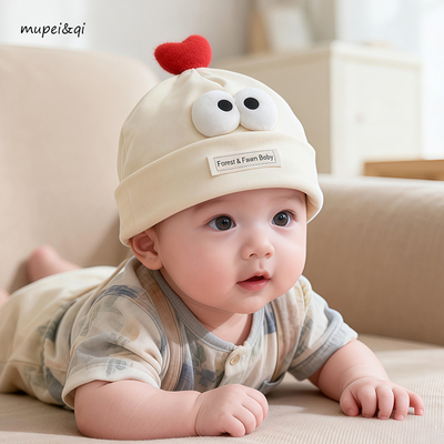 婴儿帽子春秋薄款胎帽男女小月龄