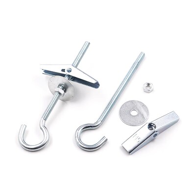 铁飞机膨胀钩子吊钩灯钩兰花夹石膏板膨胀螺丝中空楼板风扇挂钩