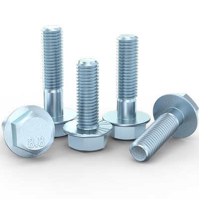 8.8级镀锌外六角法兰面螺栓蓝白