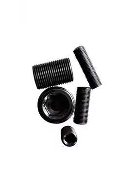 4.8级内六角细牙平端紧定国标GB77碳钢黑色无头螺钉机米螺丝M8M33