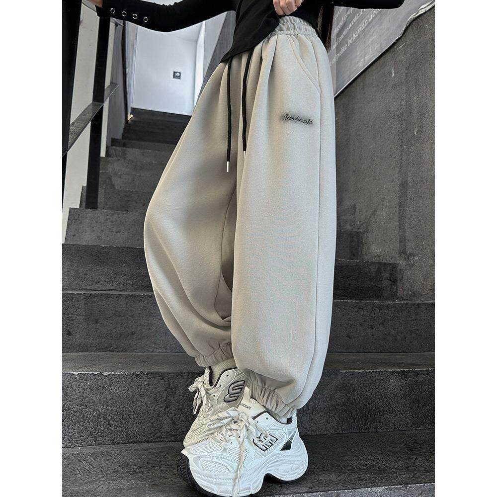 女童裤子春秋款2025新款宽松儿童运动裤初中生女孩束脚卫裤中大童