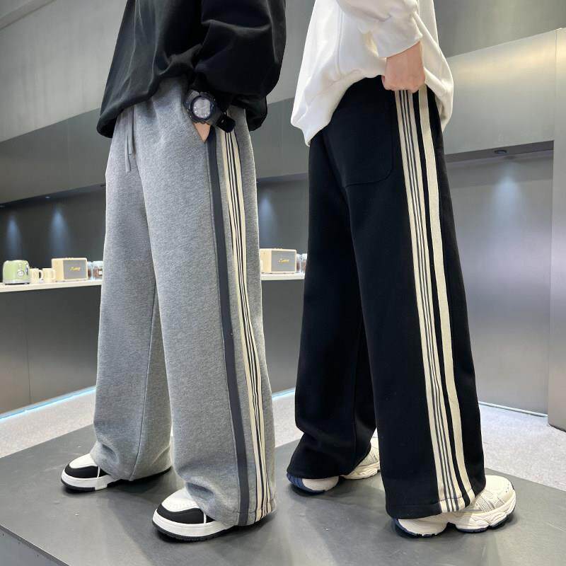 男童秋冬时髦运动裤2025新款中大童直筒裤儿童卫裤男孩秋装休闲裤