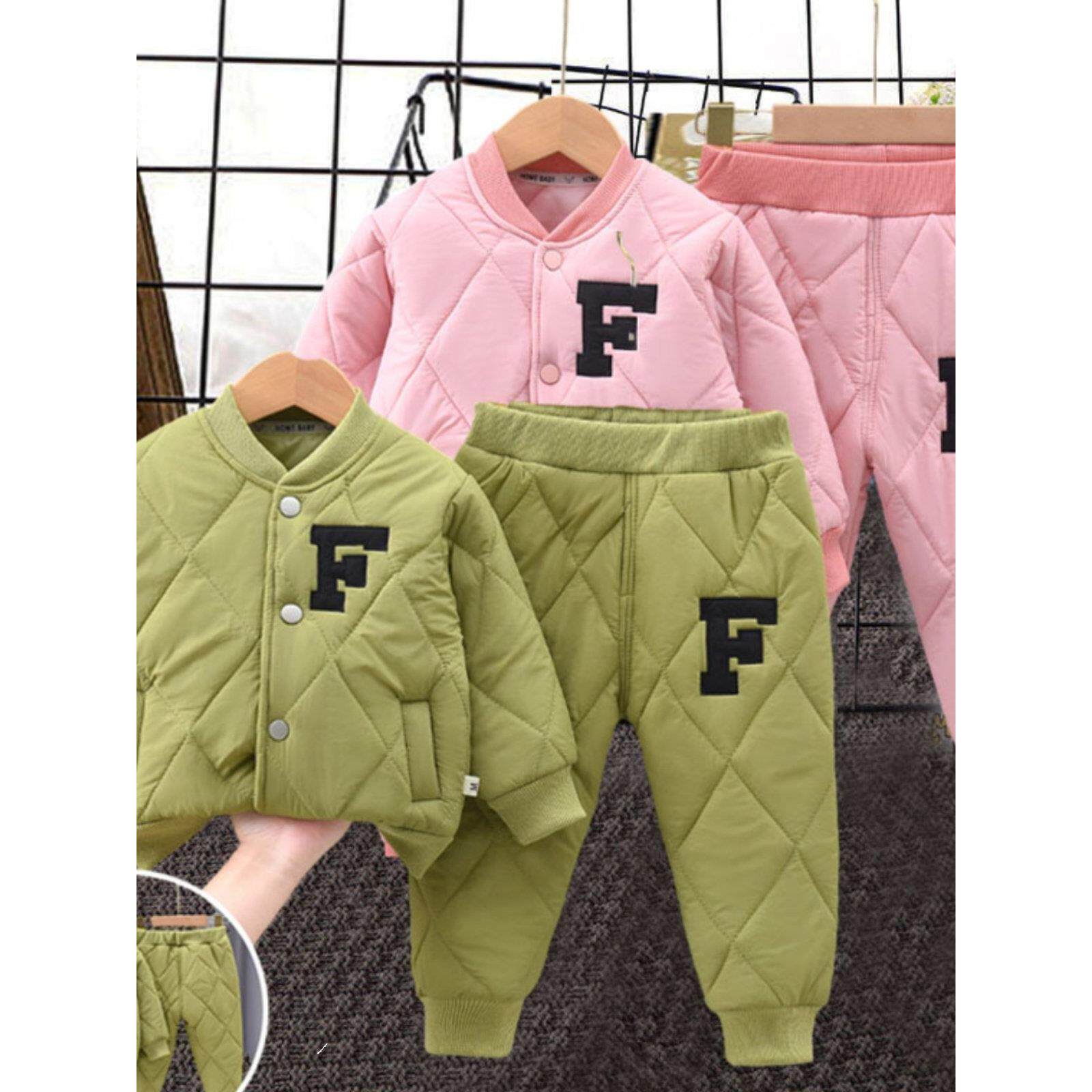 宝宝棉服套装冬季一岁男宝2男童3夹棉加厚棉衣棉裤内胆内搭外穿