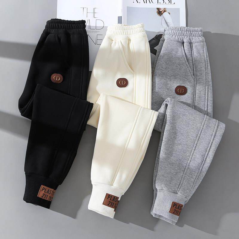 女童裤子春秋2025新款洋气外穿秋冬儿童休闲加绒卫裤一体绒运动裤