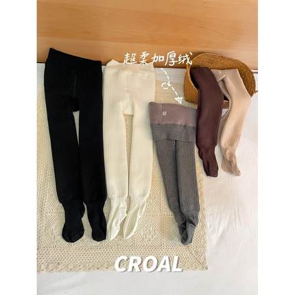 珂儿妈妈在Pit Strip女孩绑腿秋冬天鹅绒加厚儿童连裤袜女孩百搭