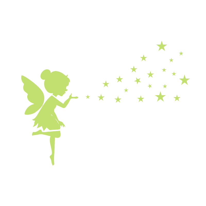 仙女星星夜光墙贴儿童房卧室墙面装饰发光贴纸客厅玄关宿舍荧光贴