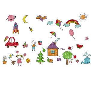 卡通夜光贴纸儿童房发光贴画小孩房间卧室荧光墙贴自粘装饰榻榻米