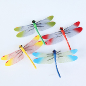 立体仿真蜻蜓墙贴客厅卧室墙上装 饰品花卉园艺布置儿童房创意贴画