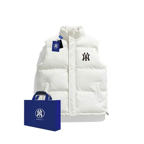 奥特莱斯美式马甲男士秋冬宽松潮牌大码休闲背心羽绒棉面包服外套