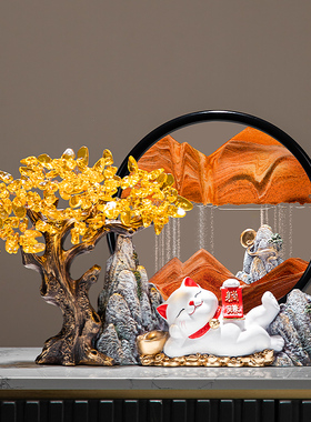 发财树办公室招财进宝摆件招财猫2025新款开业大吉礼物高档送礼品