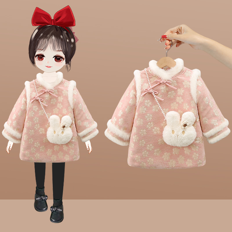 晨小语女童旗袍连衣裙冬装新款