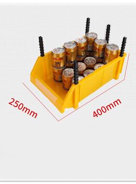 时通黄色C4#400*250*160加厚货架斜口零件盒组合式物料盒螺丝盒塑