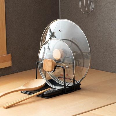 sungsa厨房锅盖架子台面砧板架坐式勺子锅铲架家用收纳置物架放锅