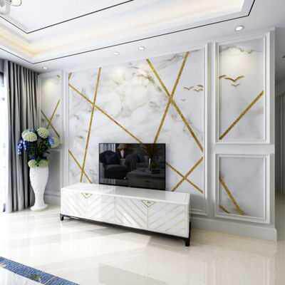 3D北欧电视背景墙纸壁纸简约现代客厅8d几何黑白装饰壁画影视墙布