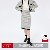 LILY官方秋新款 优雅小香风显瘦高腰包臀裙半身裙女短裙 女装