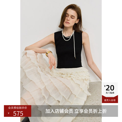 简洁无袖圆领 清爽百搭