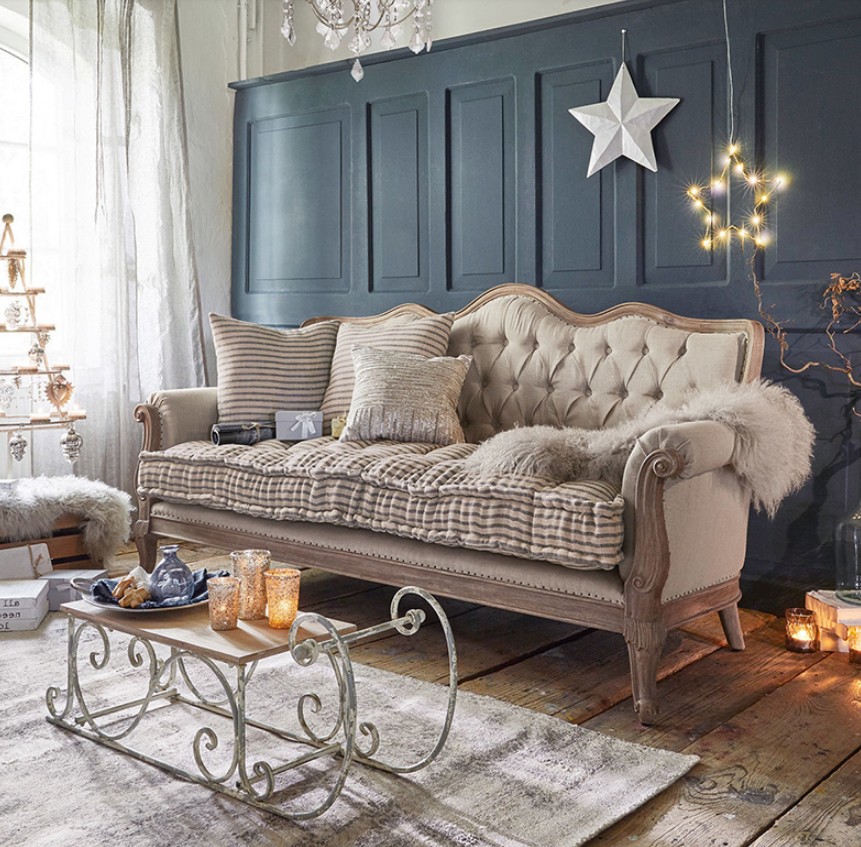 美式乡村复古实木三人沙发橡木雕刻做旧客厅休闲欧式布艺原木家具