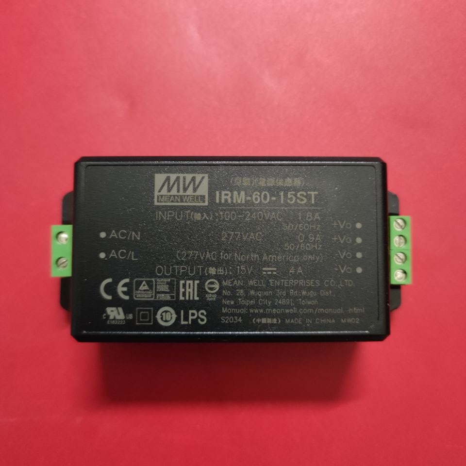 IRM-60-15ST台湾明纬小型AC-DC模块电源60W开关电源15V4A端子型