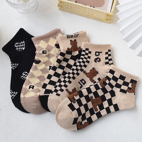 袜子女短袜韩版风春季女奶茶色