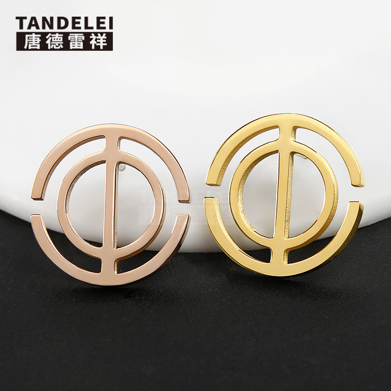 金属工会logo胸章玫瑰金徽章定做服饰佩戴胸针定制