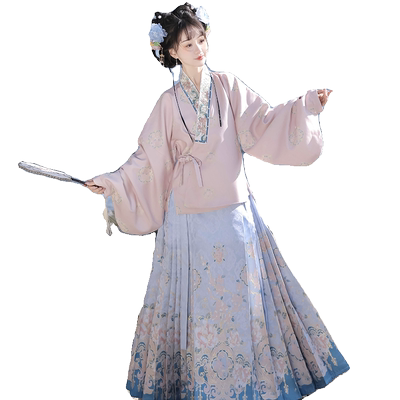 原创汉服柒邑花香套装