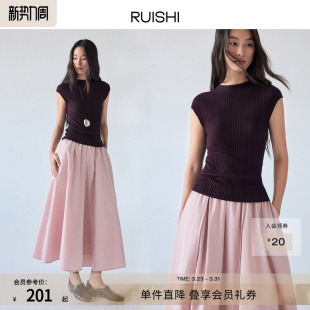 上衣羊毛针织衫 知性半高领小包袖 女秋 百搭神器 RUISHI芮时