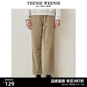 【奥莱甄选】TeenieWeenie小熊学院风休闲裤长裤直筒宽松韩版裤子