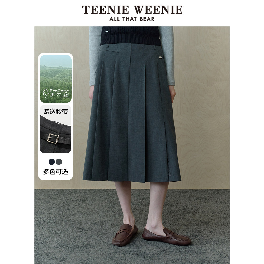 TeenieWeenie小熊奥莱半身裙2025年秋季新款大摆裙通