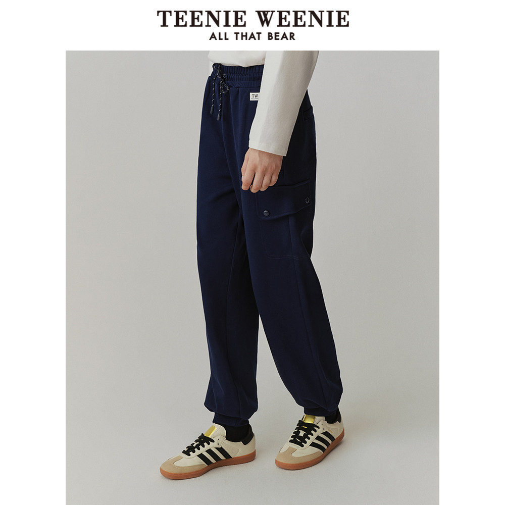 TeenieWeenie小熊奥莱女装卫裤冬装长裤束脚裤宽松裤女